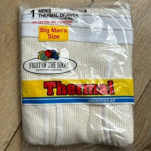 Vintage Fruit of the Loom Thermal Underwear Pants Men’s Size XXXL 50-52 …